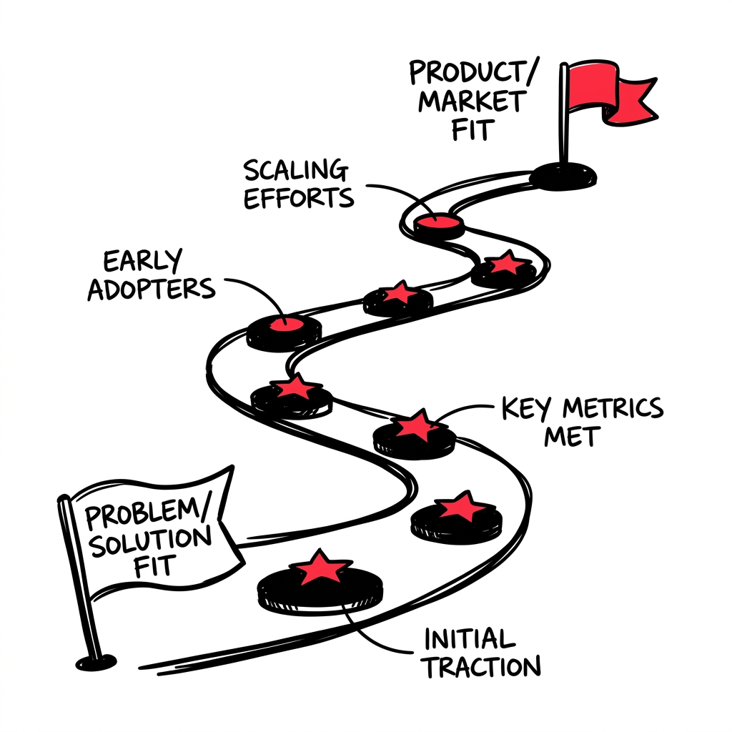 A milestone path from problem/solution fit to product/market fit